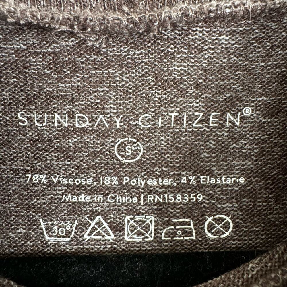 Sunday Citizen Chocolate Brown Cowl Cosset Relaxed Turtleneck Sweater Sz Small - Picture 7 of 9